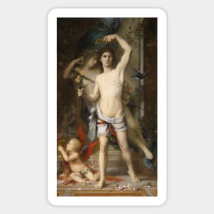 The Young Man And Death by Gustave Moreau Sticker